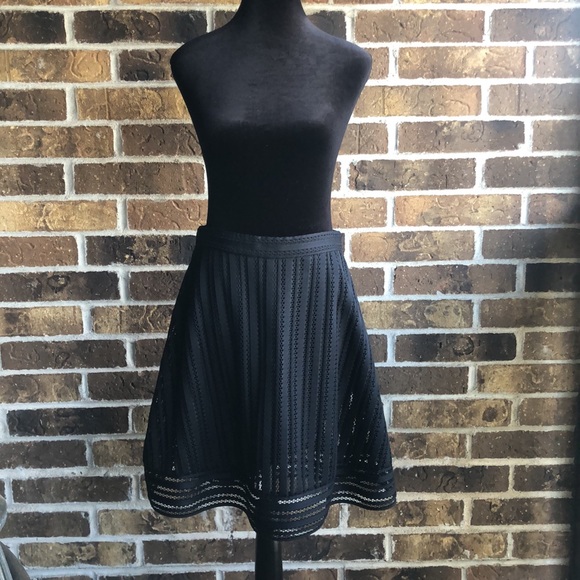 J. Crew striped eyelet skirt in black - Picture 2 of 11